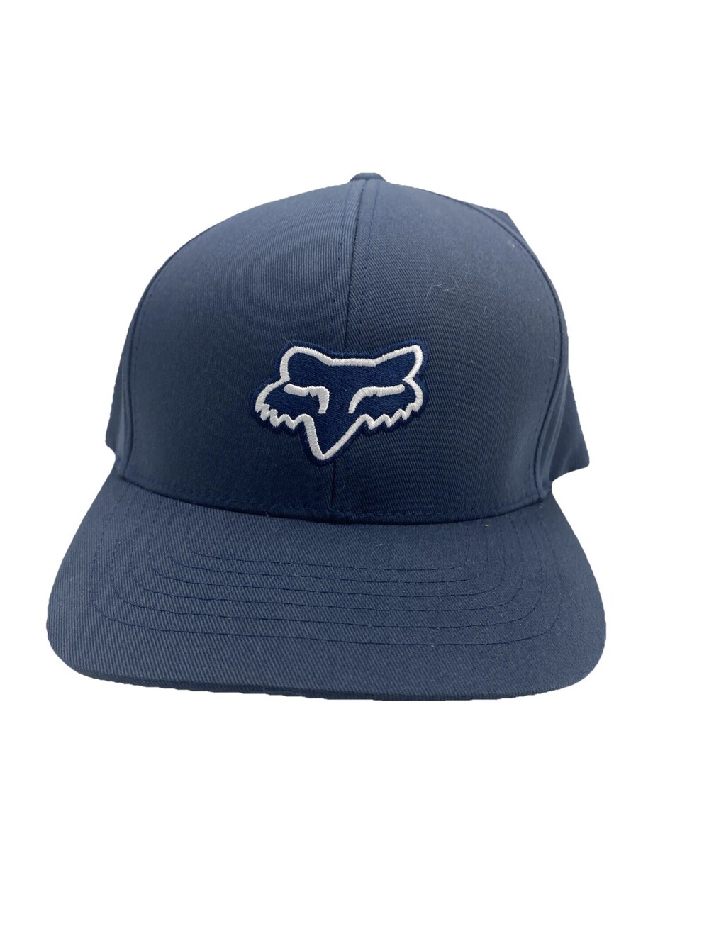Fox Racing Stretch Fit Hat Youth One Size Navy Logo Cap Embroidered Logo